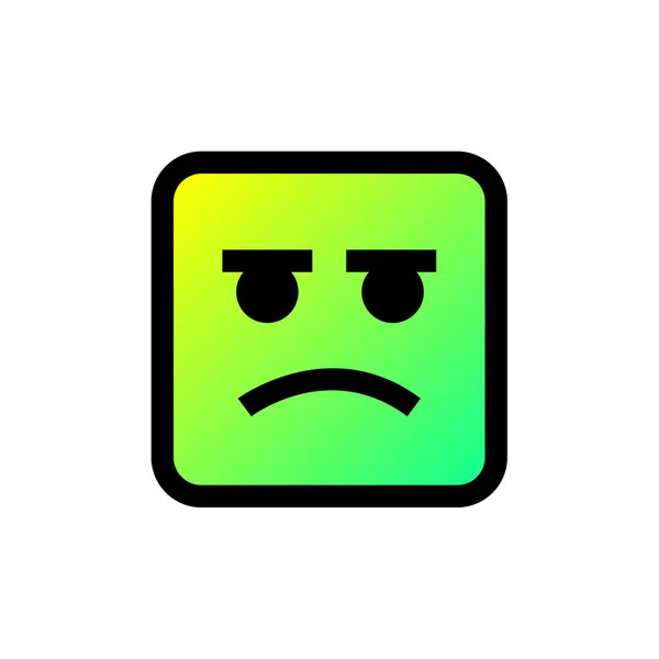 Emoticon Dühös Kifejezéssel — Stock Vector