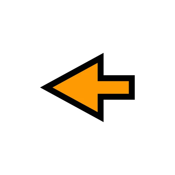 Flèche Direction Direction Icône Dans Style Contour — Image vectorielle