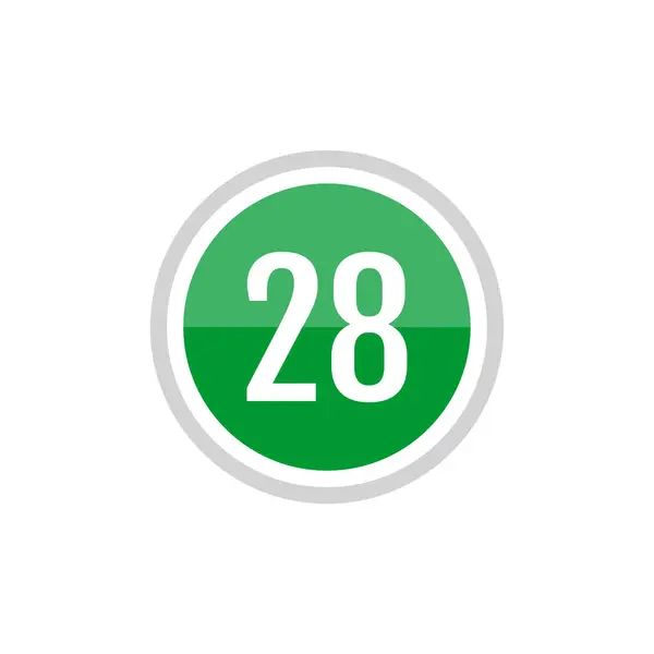 28号圆形图标 按钮28的简单网络说明 — 图库矢量图片