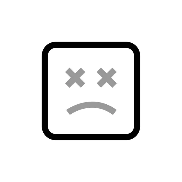 Ícone Linha Fina Vetor Emoji —  Vetores de Stock
