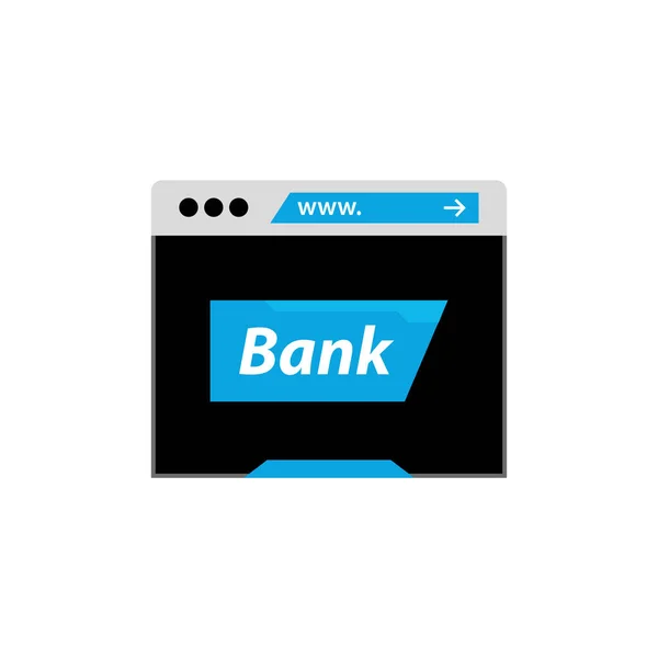 Bankieren Platte Kleur Pictogram Vector Illustratie — Stockvector