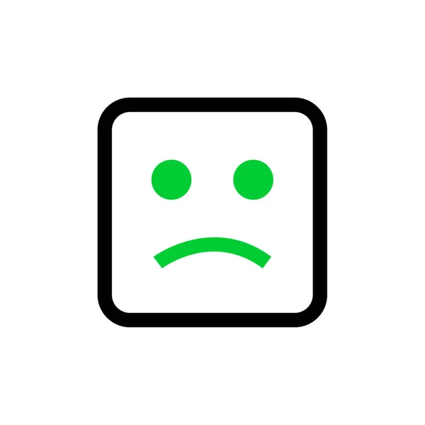 Emoticono Triste Icono Simple Smiley — Vector de stock