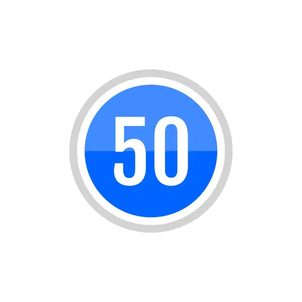 蓝色圆形矢量符号图标50号 — 图库矢量图片