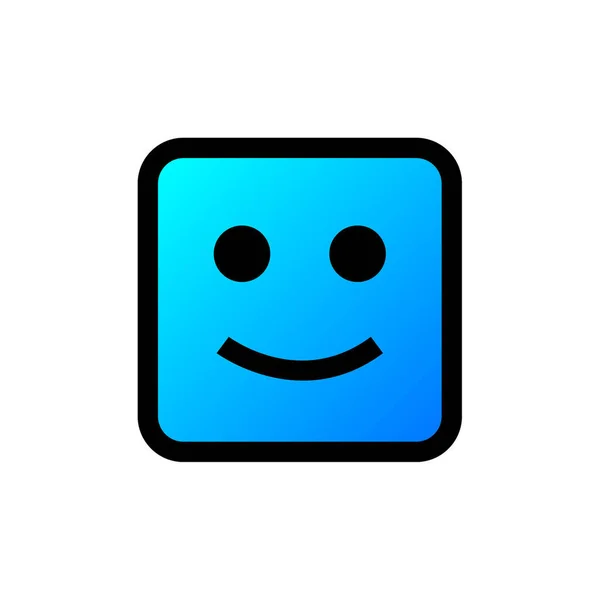 Ikona Emoji Płaskim Stylu — Wektor stockowy