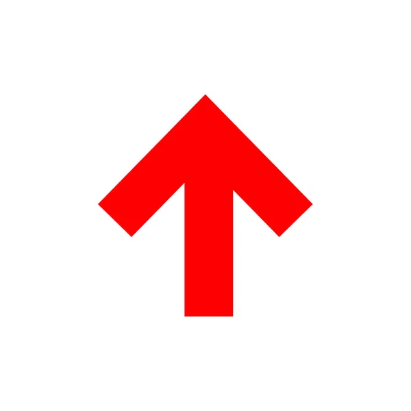 Pfeil Symbol Auf Weißem Hintergrund Flacher Designstil — Stockvektor