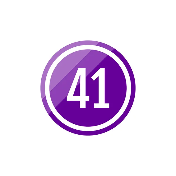 圆形玻璃紫色矢量符号图标41号 — 图库矢量图片