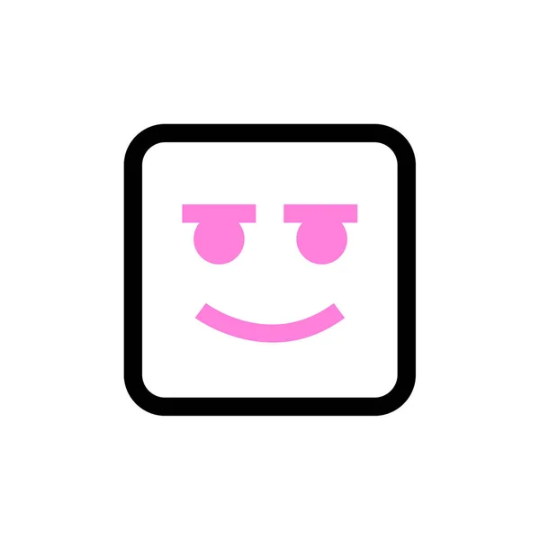 Vectoremoticon Gezicht Emoji Icoon Lijnillustratie — Stockvector