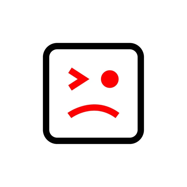 Ícone Plano Glifo Vetorial Emoji — Vetor de Stock