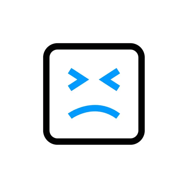 Emoji Thin Line Icon Vector Illustration — Stock Vector
