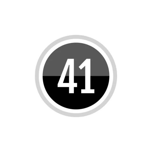 Schwarzer Runder Vektor Illustration Zeichen Symbol Der Zahl — Stockvektor
