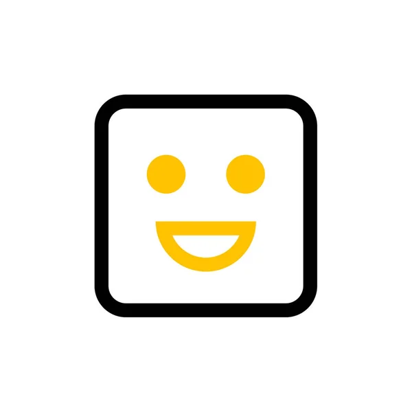 Emoji Dunne Lijn Icoon Vector Illustratie — Stockvector