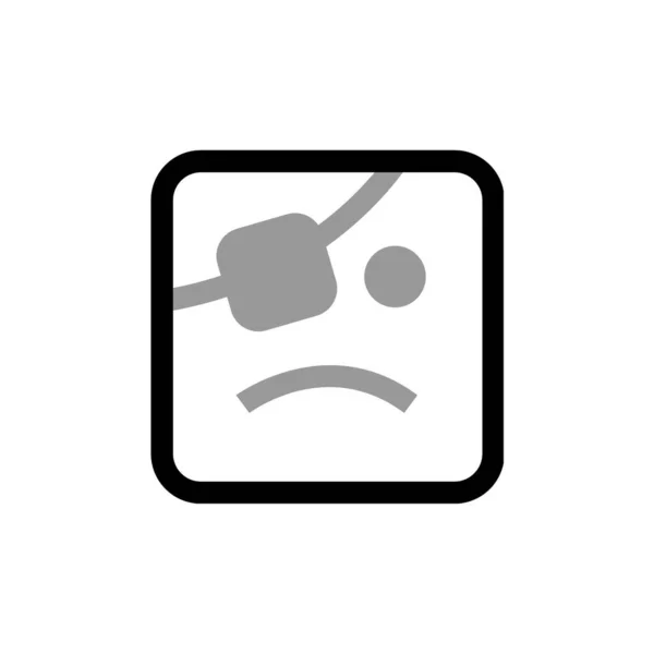 Emoji Icono Línea Delgada Ilustración Vectorial — Vector de stock