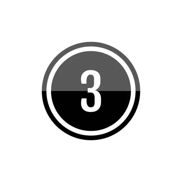 Векторний Дизайн Логотипу Номер Раунду — стоковий вектор