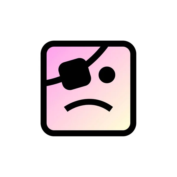 Emoji Square Vektorová Ilustrace — Stockový vektor