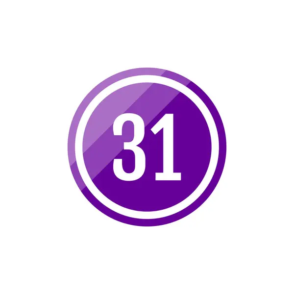 Diseño Del Logotipo Vectorial Del Número Redondo — Vector de stock