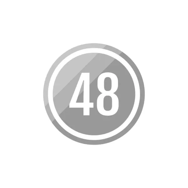 Numero Rotondo Disegno Dell Icona Illustrazione Vettoriale — Vettoriale Stock