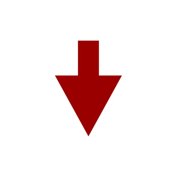 Icono Flecha Sobre Fondo Blanco Estilo Diseño Plano — Vector de stock