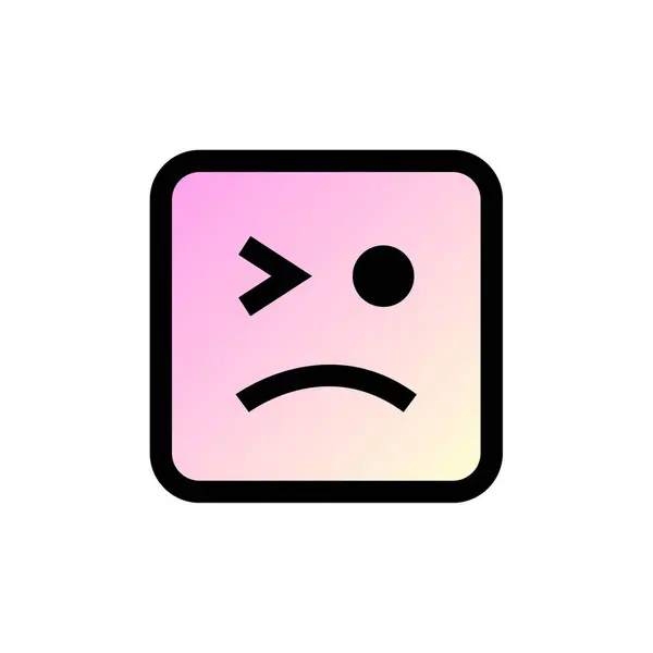 Emoji Square Vektor Illustration — Stock vektor