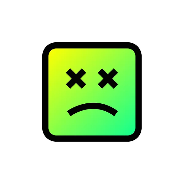 Emoji Square Круглий Сміливий Векторні Ілюстрації — стоковий вектор