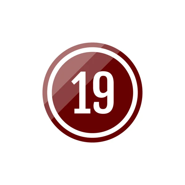 Diseño Del Logotipo Del Vector Del Número Redondo — Archivo Imágenes Vectoriales