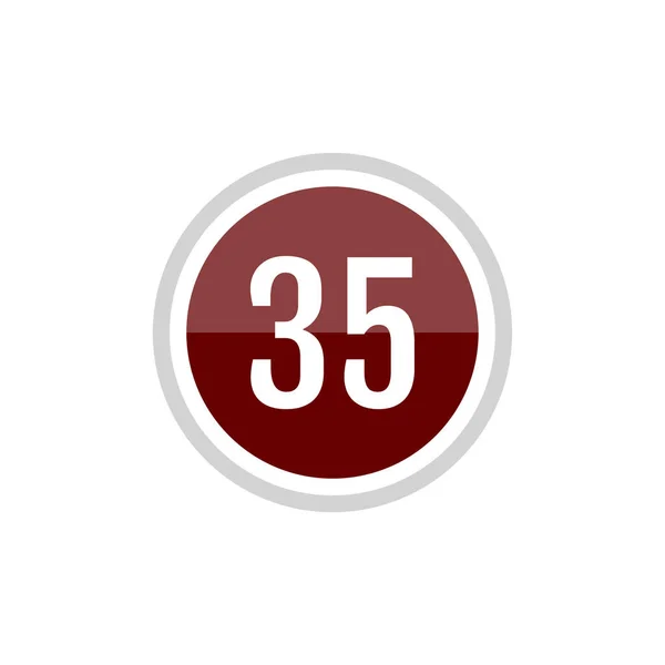 ベクターのロゴデザイン ナンバーズ35 — ストックベクタ