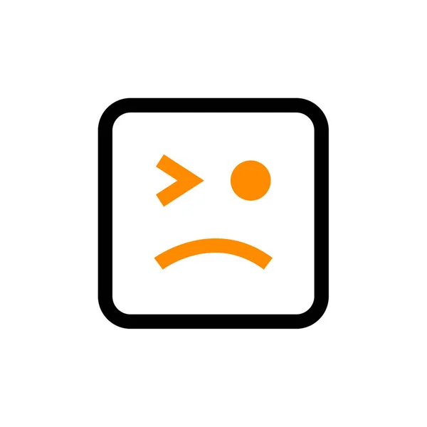 Emoji Square Круглий Сміливий Векторні Ілюстрації — стоковий вектор