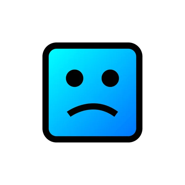 Emoji Square Bold Vector Illustration — Stock Vector