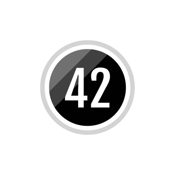 ベクターのロゴデザイン ナンバーズ42 — ストックベクタ
