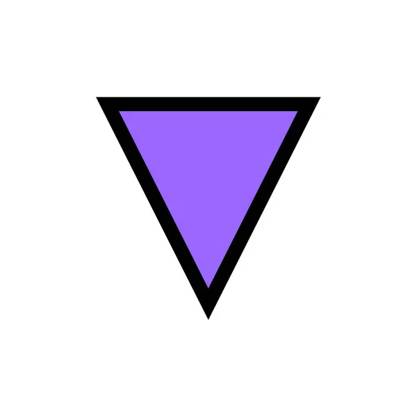 Vektorová Ilustrace Fialového Trojúhelníku — Stockový vektor
