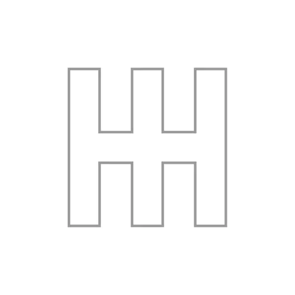 H字母标识图标设计模板元素 — 图库矢量图片