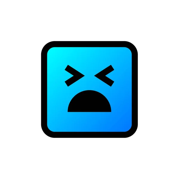 Wütende Emoticons Negatives Symbol Isolierter Vektor — Stockvektor