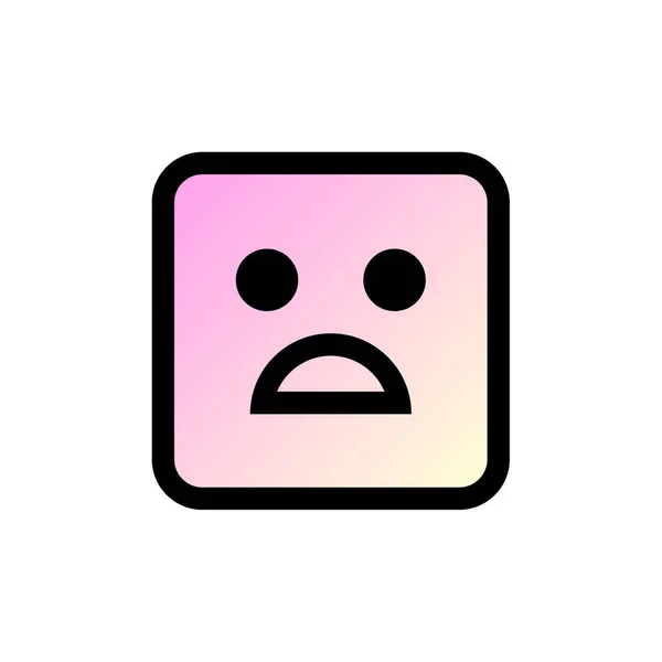 Ikona Kwadratowa Emoji Projekt Ilustracji Wektorowej — Wektor stockowy