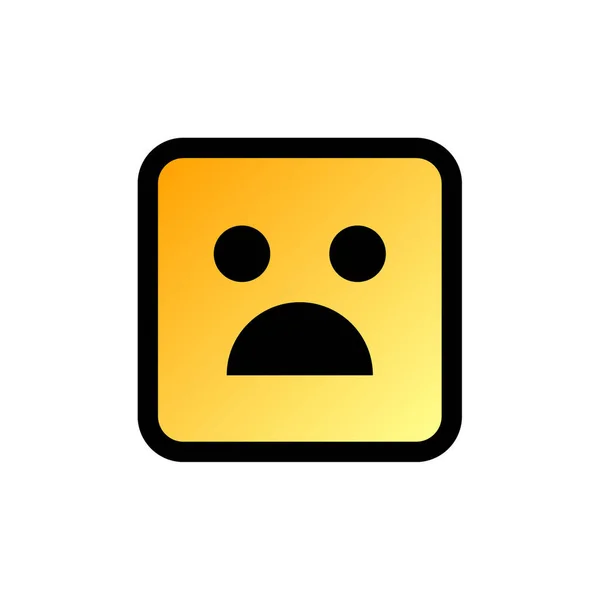 Emoji Négyzet Ikon Vektor Illusztráció Tervezés — Stock Vector