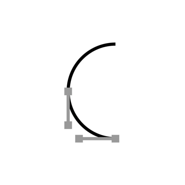 Vector Illustration Modern Curve Corners Icon — Stock Vector