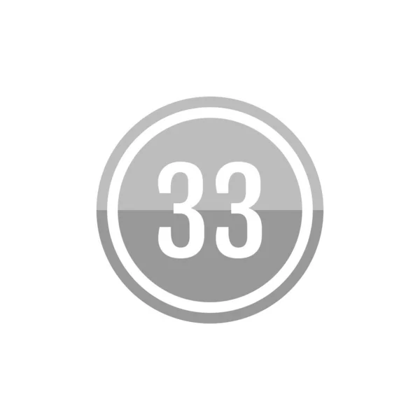 33号圆形图标 简单的网络按钮 — 图库矢量图片