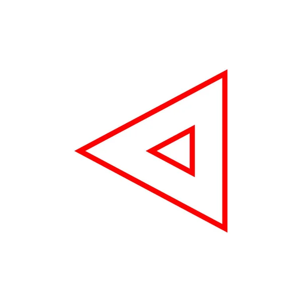 Logo Disegno Dell Illustrazione Vettoriale Dell Icona Del Triangolo — Vettoriale Stock