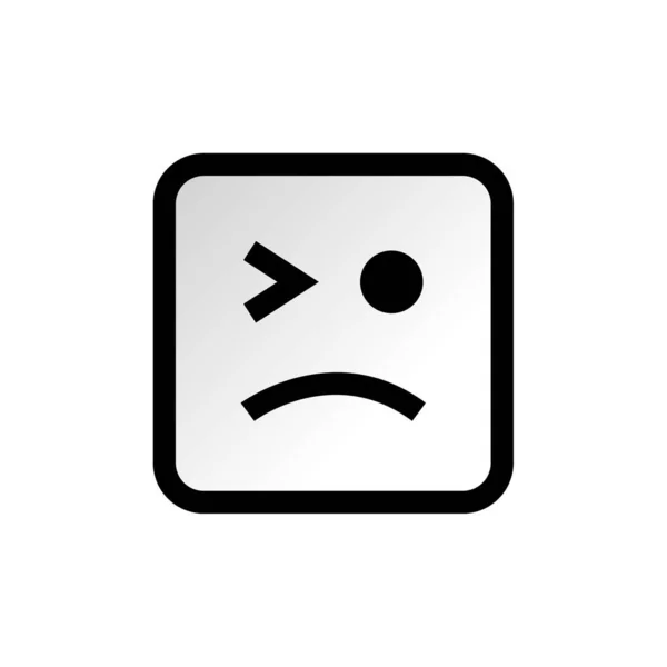 Ikon Persegi Emoji Desain Ilustrasi Vektor - Stok Vektor