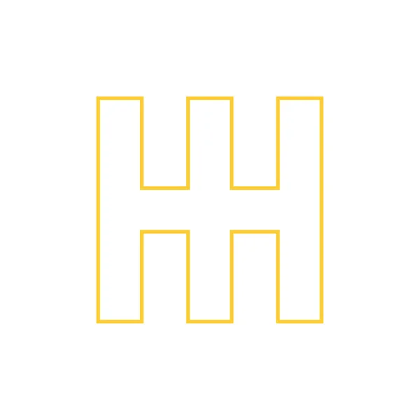 白い背景にアルファベット文字Hのロゴのベクトルイラストデザイン — ストックベクタ