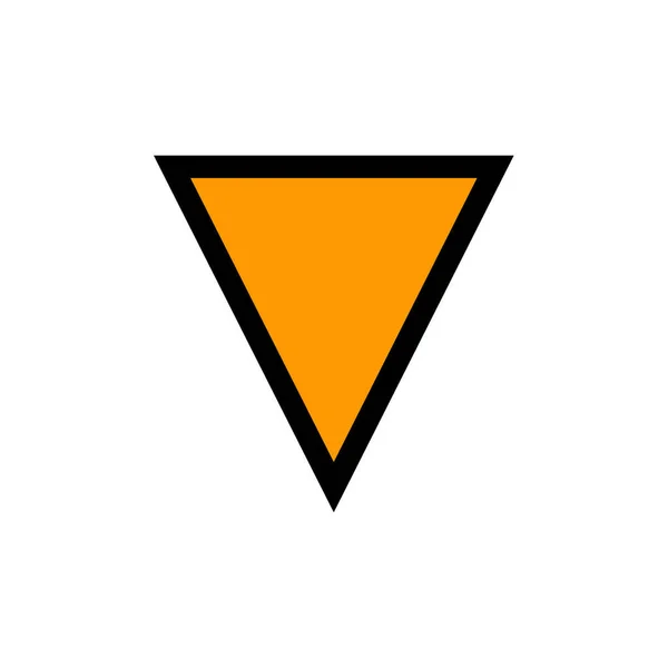 Icône Triangle Isolé Sur Fond Blanc — Image vectorielle
