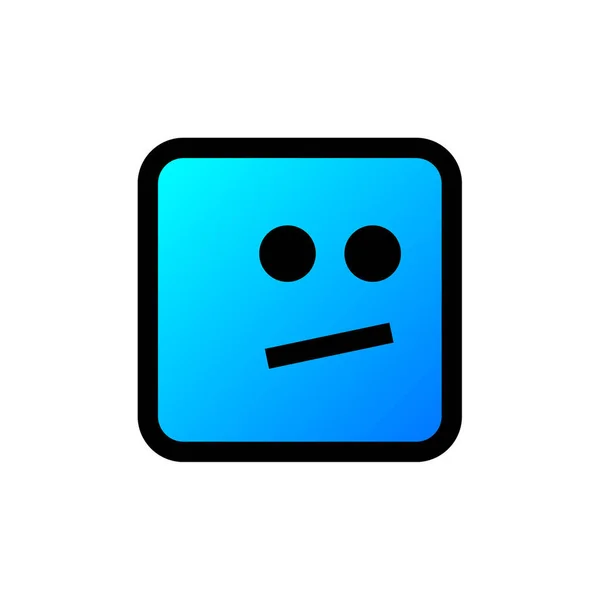 Emoji Fyrkantig Ikon Vektor Illustration Design — Stock vektor