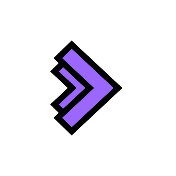 Vektor Ikony Šipky Izolovaný Obrysový Symbol Ilustrace — Stockový vektor
