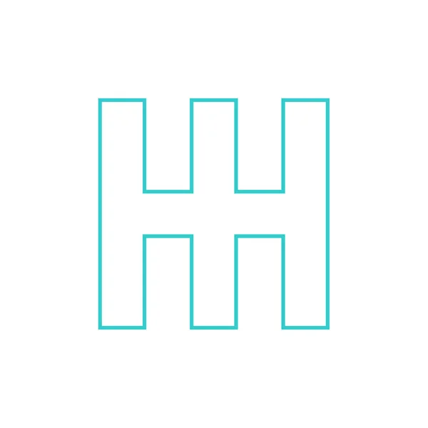 简单的字母H标志 — 图库矢量图片