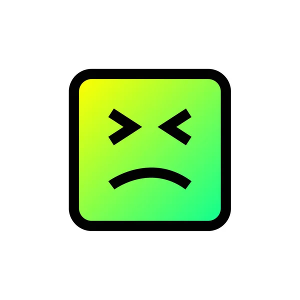 Ícone Quadrado Emoji Desenho Ilustração Vetor —  Vetores de Stock