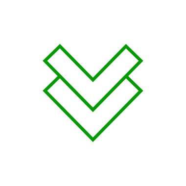 yeşil işaret simgesi simgesi