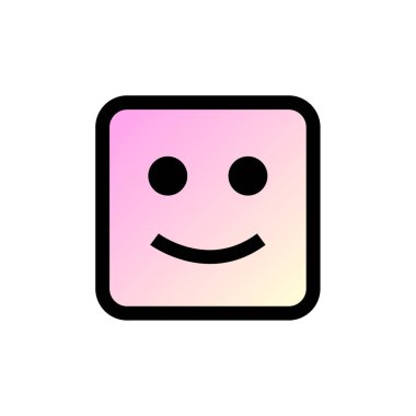 Emoji kare simgesi, vektör illüstrasyon tasarımı 