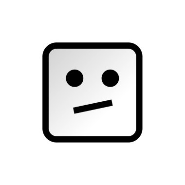 Emoji kare simgesi, vektör illüstrasyon tasarımı 