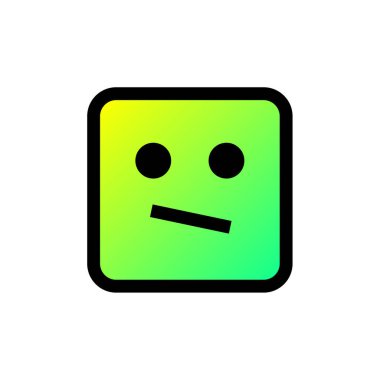 Emoji kare simgesi, vektör illüstrasyon tasarımı 