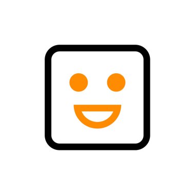 Emoji kare simgesi, vektör illüstrasyon tasarımı 