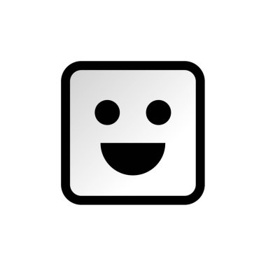 Emoji kare simgesi, vektör illüstrasyon tasarımı 