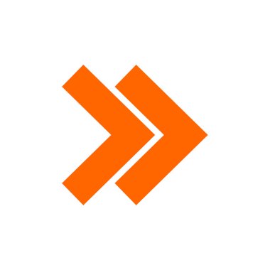 V harfi basit geometrik ok vektör sembolü